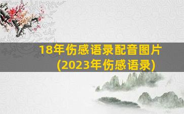 18年伤感语录配音图片(2023年伤感语录)