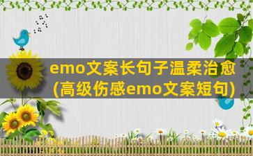 emo文案长句子温柔治愈(高级伤感emo文案短句)