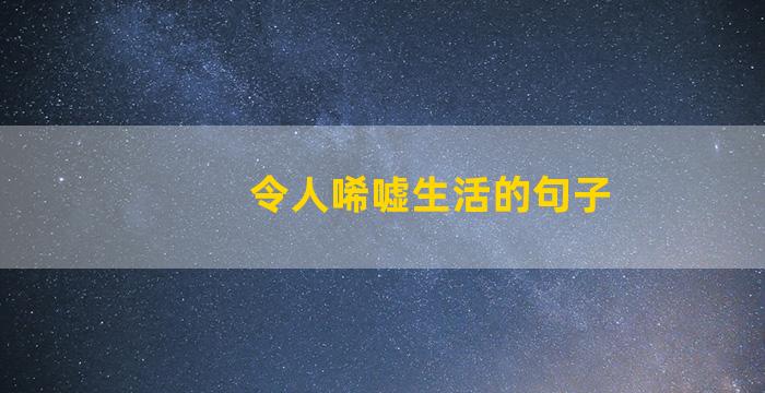 令人唏嘘生活的句子