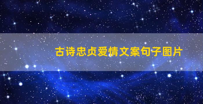 古诗忠贞爱情文案句子图片