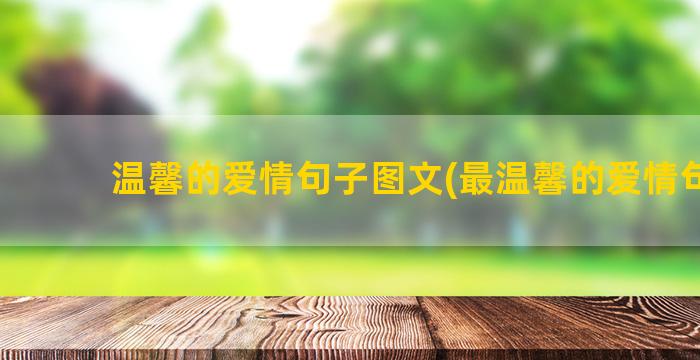 温馨的爱情句子图文(最温馨的爱情句子)