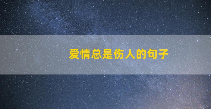 爱情总是伤人的句子