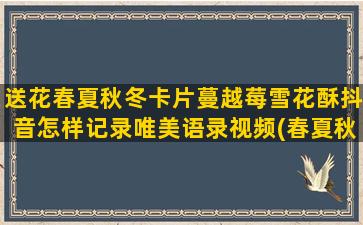 送花春夏秋冬卡片蔓越莓雪花酥抖音怎样记录唯美语录视频(春夏秋冬送花留言)